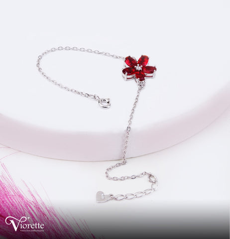 Ruby Petal Blossom Bracelet