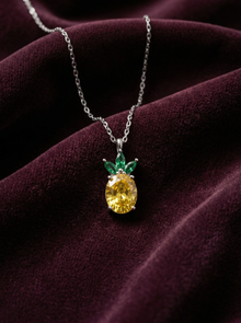 Viorette Soleil necklace in 925 sterling silver with a pineapple pendant