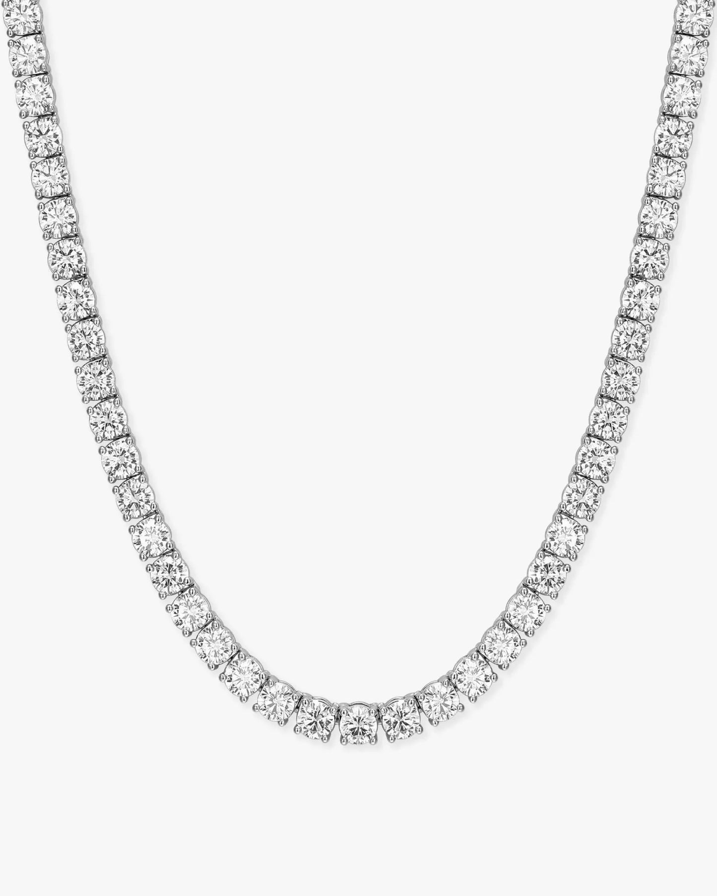 4mm Silver Tennis Necklace