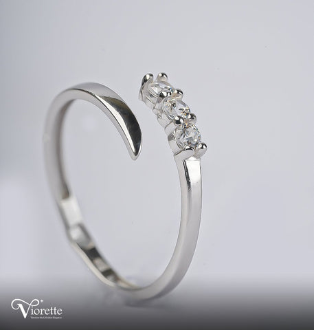 Three-Stone Open Ring