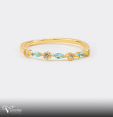 Zircon Aqua Gold Plated Ring