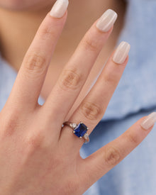 Royal Sapphire Muse Emerald-Cut Ring