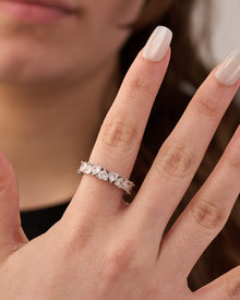 Infinite Hearts Silver Eternity Ring