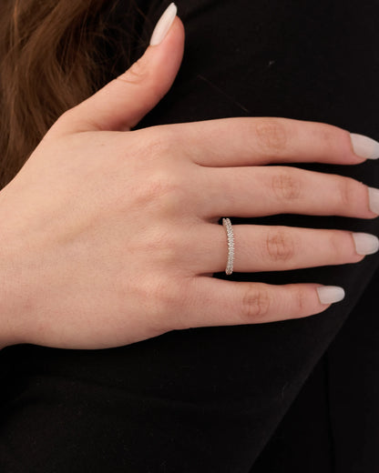 Viorette eternity ring in 925 sterling silver with a continuous line of crystals