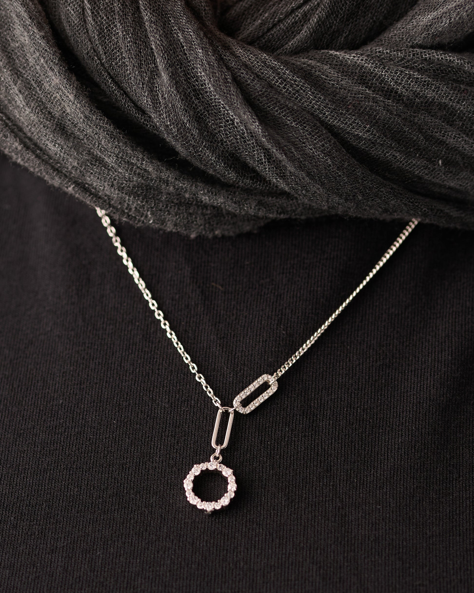 Viorette Eternity Link necklace in 925 sterling silver