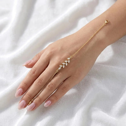 Dainty Gold Plated Marquise Bracelet