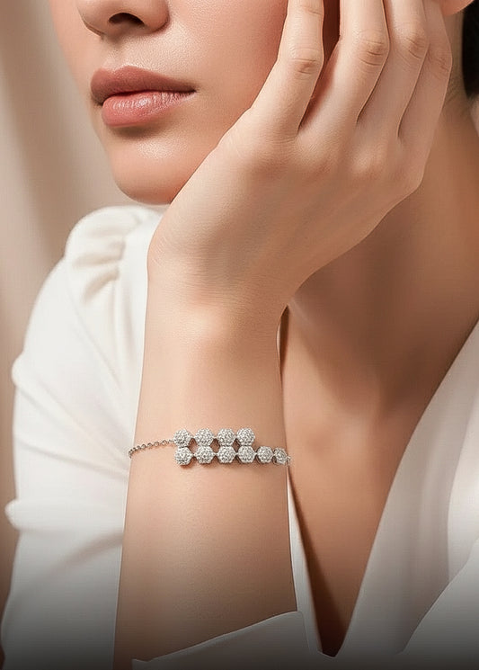 Hexagon Silver Bracelet