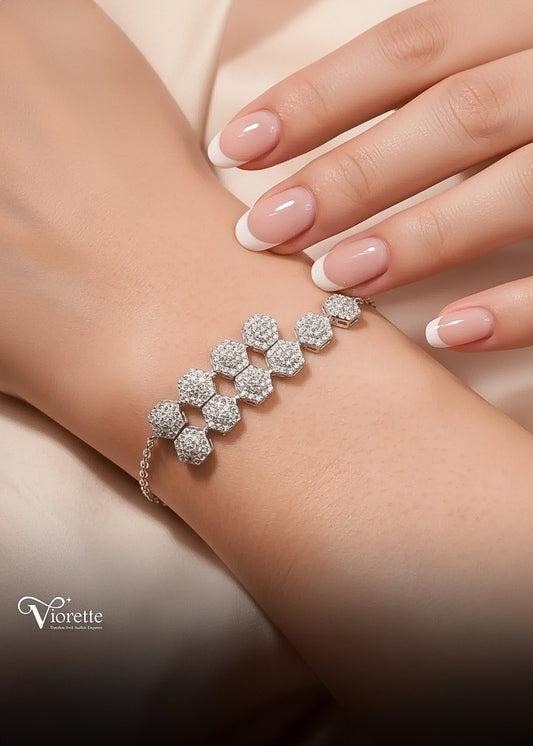 Hexagon Silver Bracelet