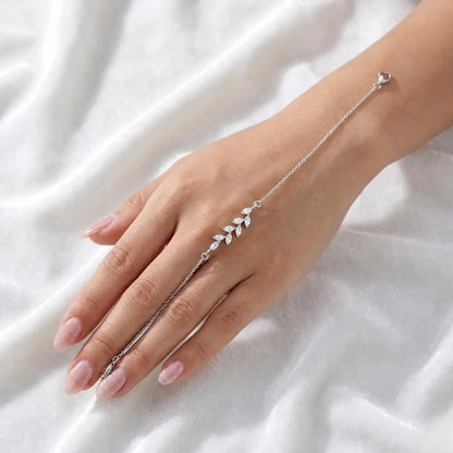 Dainty Silver Marquise Bracelet
