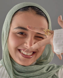 Golden Butterfly Silver Ring