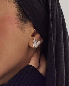 Silver Butterfly Stud Earrings